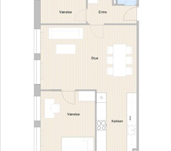 Lejlighed Sct Olai Plads, 99 m2, 3 værelser, 7.995 kr.