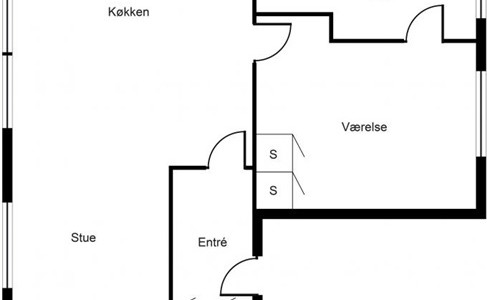 Lejlighed Kirkegade, 67 m2, 2 værelser, 6.800 kr.