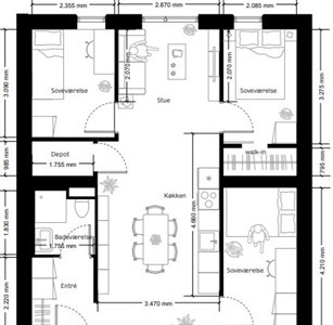 Lejlighed 88 m2 lejlighed i Hedehusene