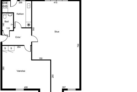 Lejlighed Flot lejlighed i Kongensgade med altan