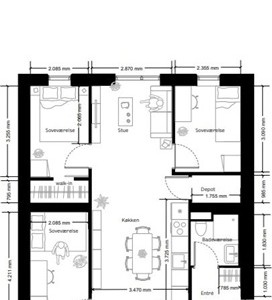 Lejlighed Lejlighed på Skolebakken i Hedehusene