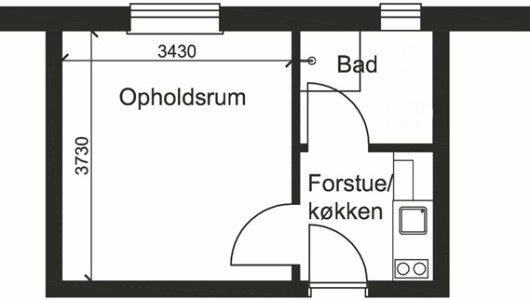 Værelse Merkurvej, 25 m2, 1 værelse, 2.777 kr.