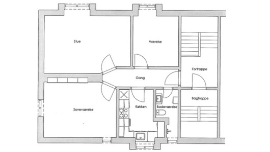 Lejlighed Middagshøjvej, 75 m2, 3 værelser, 4.900 kr.