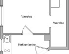 Lejlighed 1½ værelses, Vestergade