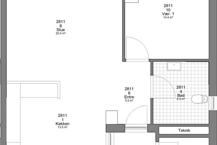 Lejlighed 72 m2 lejlighed i Agerbæk
