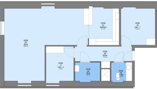 Lejlighed 91 m2 lejlighed i Viborg