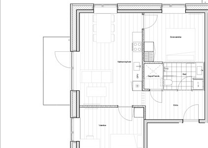 Lejlighed Ekslusiv 3-vær. På 4.sal