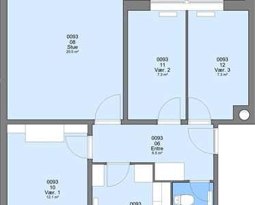 Lejlighed 3 værelser for 4.746 kr. pr. måned