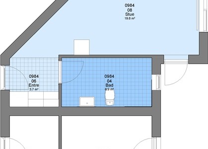 Værelse 1 værelse på 38 m2