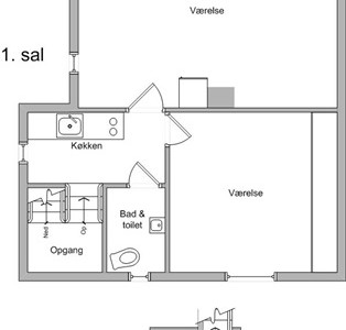 Lejlighed 2 værelses, Østergade