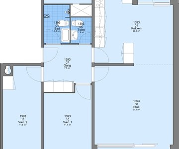 Lejlighed 3 værelses lejlighed på 102 m2