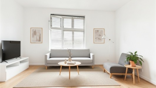 Lejlighed Charmerende 2-værelses (50 m2) med tagvinduer, egen vaskemaskine og central beliggenhed tæt på transport og indkøb.