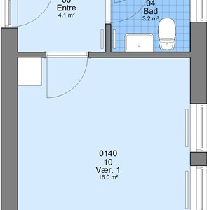Lejlighed Skaldehøjvej, 30 m2, 1 værelser, 1.954 kr.