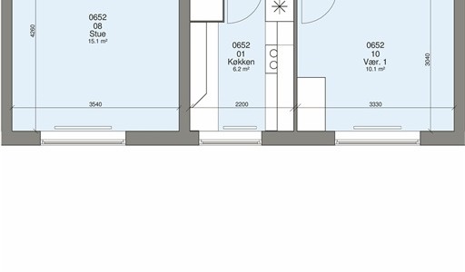 Lejlighed 2 værelses lejlighed på 51 m2 Lejlighed 2 værelses lejlighed på 51 m2