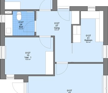 Lejlighed 80 m2 lejlighed på Skaldehøjvej