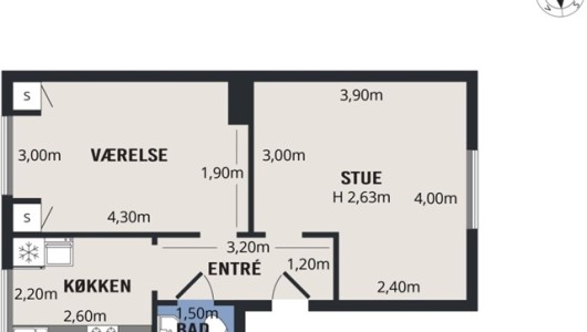 Lejlighed Kvistlejlighed ud til vigerslevparken