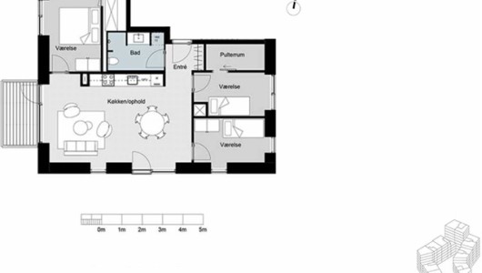 Lejlighed Lys 4 værelses lejlighed med altan i hjertet af Bagsværd