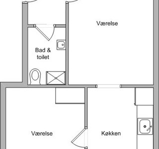 Lejlighed 2 værelses, Caroline Amalie Vej