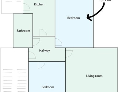 Værelse Frederiksberg room, close to metro