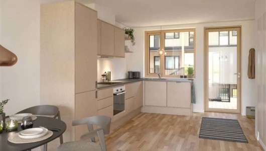 Lejlighed Moderne 2 værelses gavlbolig med egen altan mod vest mod aftensolen! +50 seniorbofællesskab