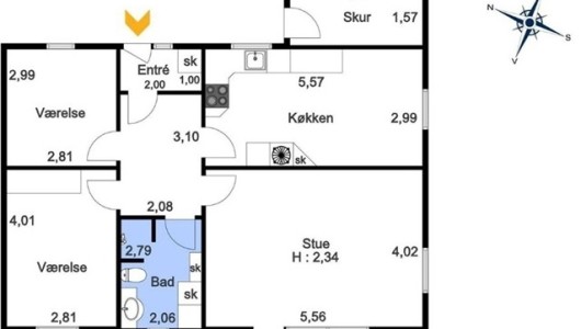 Hus/villa Rækkehus i Serrtislev ( ved Brønderslev)