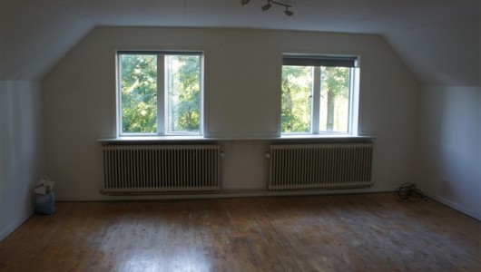 Lejlighed 2 værelser til leje, udhuse, have, skov, dyreliv ,ro mm