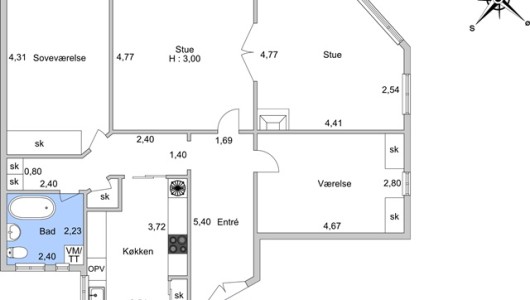 Lejlighed En stemningsfuld Frederiksberg-lejlighed med sjæl og karakter...