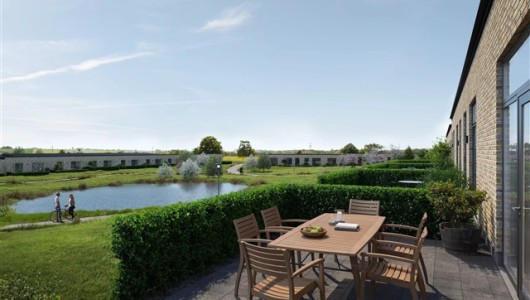 Lejlighed Nybygget rækkehus i ét plan med terrasse og parkeringsplads