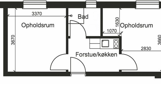 Værelse Værelse til 2.019 kr.