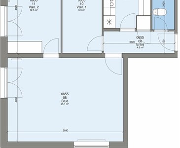 Lejlighed 3 værelses lejlighed på 78 m2