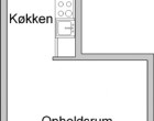 Lejlighed 35 m2 lejlighed. Husdyr er tilladt