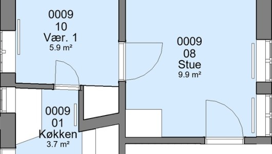 Lejlighed 2 værelses lejlighed på 36 m2 Lejlighed 2 værelses lejlighed på 36 m2