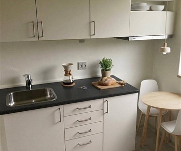 Lejlighed Lys 2-værelses i stueplan med terrasse og parkering – 43 m2