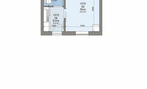 Værelse 1 værelse på 28 m2 Værelse 1 værelse på 28 m2