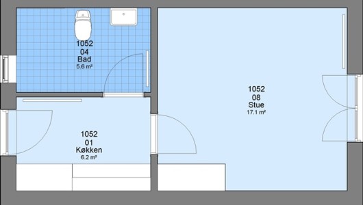 Lejlighed 1 værelses lejlighed på 37 m2 Lejlighed 1 værelses lejlighed på 37 m2