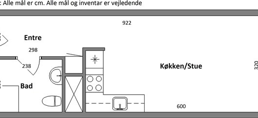 Lejlighed 1 værelses lejlighed på 43 m2 Lejlighed 1 værelses lejlighed på 43 m2
