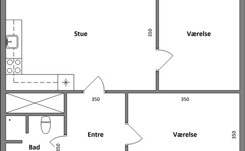 Lejlighed Kirkevej, 85 m2, 3 værelser, 7.812 kr. Lejlighed Kirkevej, 85 m2, 3 værelser, 7.812 kr.