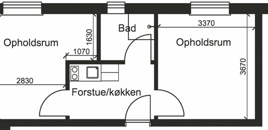 Lejlighed Ungdomsbolig på 48 m2 til 4.370 kr. Lejlighed Ungdomsbolig på 48 m2 til 4.370 kr.