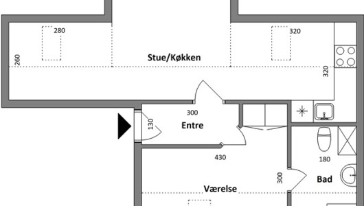 Lejlighed 2 værelses lejlighed på 68 m2 Lejlighed 2 værelses lejlighed på 68 m2