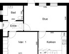 Hus/villa Solhøjvej, 62 m2, 2 værelser, 4.343 kr.